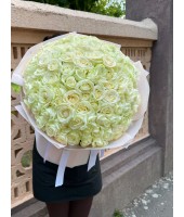 Bouquet "101 white roses"