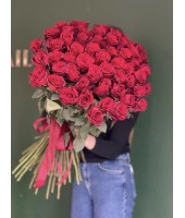 51 red roses 110 cm