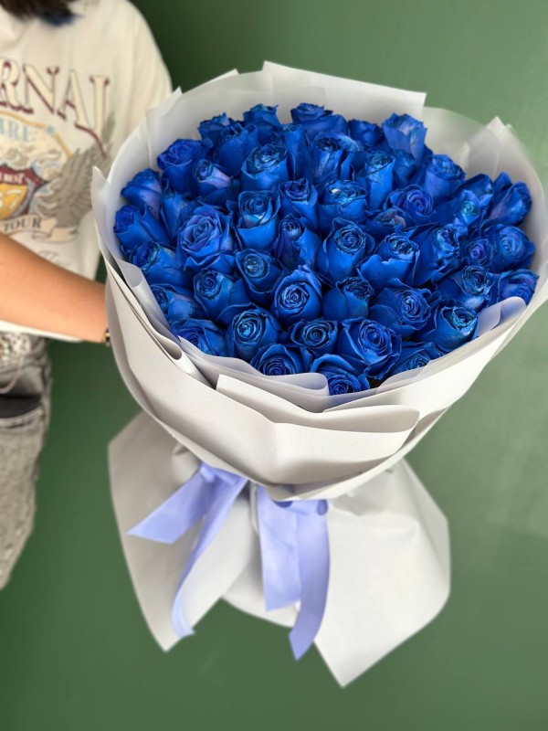 Букет  з 51 синьої троянди   Floroom