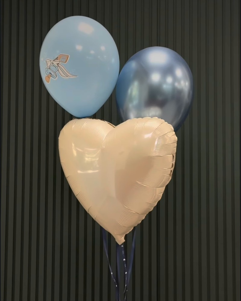 Helium balloons 3 pcs baby shower