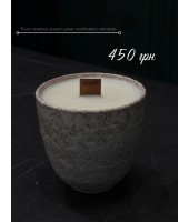 Ароматична соєва свічка ручної роботи у глиняній ємності №5