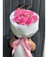 Bouquet of 11 Aqua roses