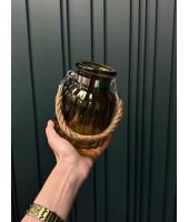 Скляний лампіньйон жовтий